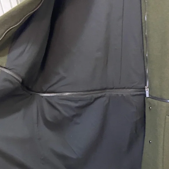 Zac Posen Genuine Raccon/ Baby Calf Fur Wool Convertible Coat US 14 / XL - Picture 10 of 16